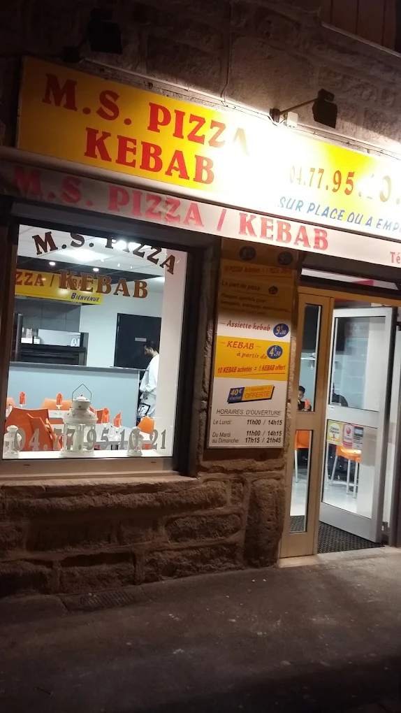 La devanture du M.S. Pizza Kebab, 26 rue Victor Hugo